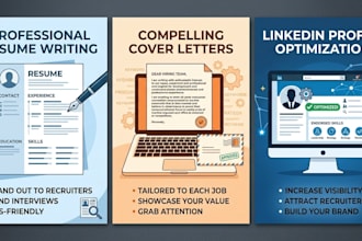 help write an ats resume, cover letter and linkedin optimization