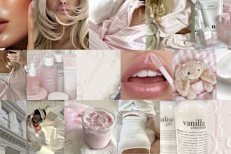 design a pinterest aesthetic custom mood board or vision board