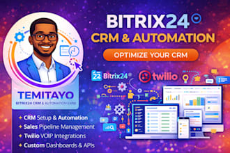 setup bitrix24 CRM bitrix automation twilio voip sales pipeline bitrix expert