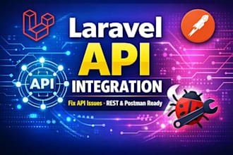 integrate rest API in laravel website or fix API issues