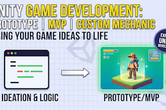 develop a unity game prototype, mvp, or custom mechanic