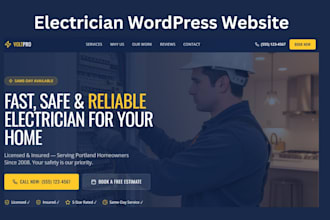 design an electrician wordpress website to get more leads