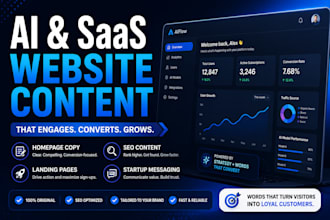 write saas website copy for your landing page