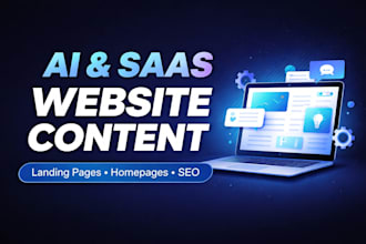 write ai and saas website content for startups
