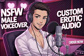 record a seductive, erotic nsfw male adult asmr voice over for all your kinks