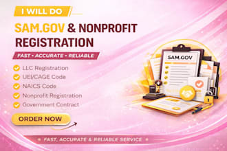do sam gov, nonprofit registration, llc registration, uei, cage code, naics code