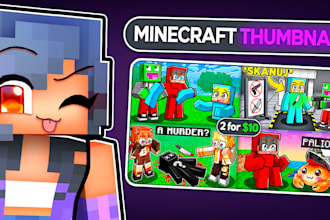 design trending minecraft thumbnail