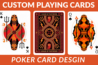 design custom playing card poker card card game tcg card deck custom card box