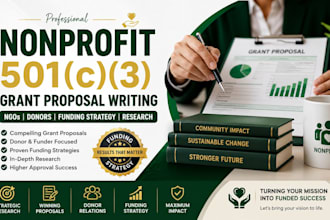 nonprofit 501c3 grant proposal writing, ngos donors funding strategy research