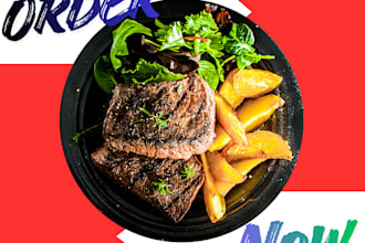 design food and restaurant social media posts for instagram and facebook