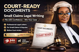 draft small claims court documents and legal complaint letters