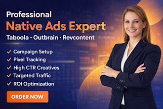 professional taboola and outbrain native ads campaign management