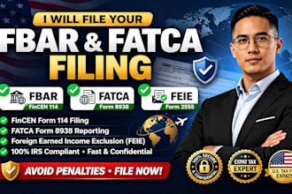 file your fbar, fatca, fincen 114, form 8938, and US expat tax forms
