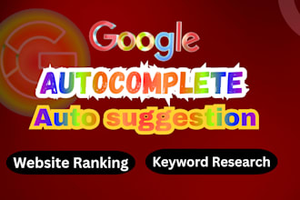 google autocomplete, autosuggestion, keyword research, for website ranking