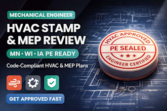 stamp hvac stamp minnesota pe wisconsin mep iowa seal mechanical engineer