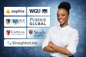 wgu, straighterline, purdue, sophia learning, studydotcom