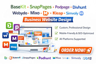 basekit snappages podpage divhunt webydo mixo kleap simvoly b12 website design
