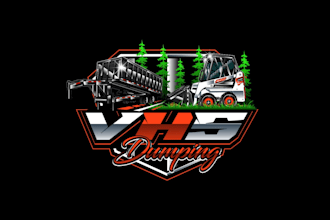 create exclusive marvelous skid steer and dump trailer logo design