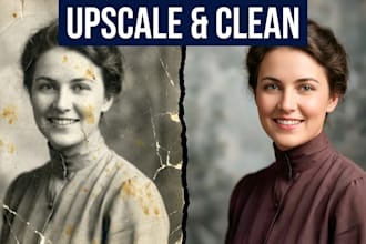 restore, colorize, and upscale old photos to HD quality