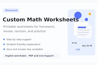 create custom math worksheets and answer keys in PDF