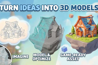 turn your idea into a low poly game assets