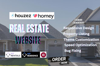 houzez real estate realtor website idx website homey wp residence wp rentals