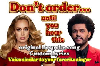 a bespoke birthday song with custom lyrics in any style