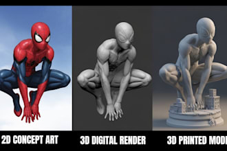 convert 2d image to 3d model stl miniature stylized 3d character for 3d printing