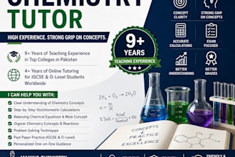 be your expert tutor of chemistry