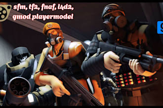 create, port, edit custom sfm model, tf2 model fnaf model, gmod playermodel, vrc