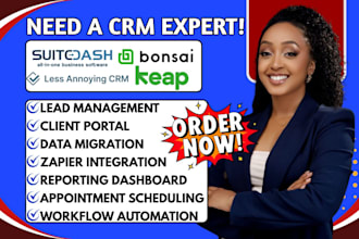 do suitedash client portal bonsai less annoying keap crm workflow zap automation