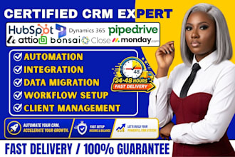 hubspot crm automation bonsai attio pipedrive dynamics365 monday com integration
