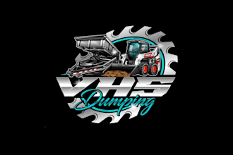 create high quality beautiful skid steer and dump trailer logo design