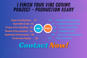 fix your vibe coding project and finalize your ai mvp development