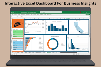design an interactive excel dashboard for business insights