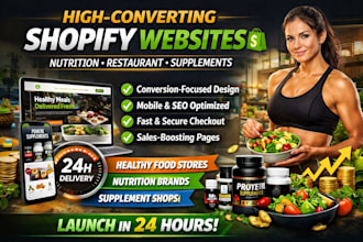 build shopify nutrition website design healthy supplement shopify website