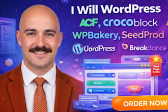 wordpress website acf, crocoblock, wpbakery, seedprod, breakdance