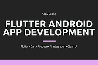 develop a flutter mobile app for android