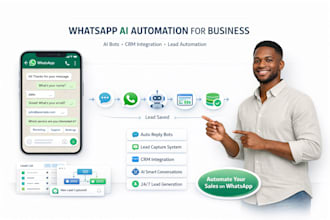 create n8n ai automation workflows for whatsapp business CRM lead generation bot