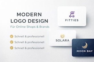 ein modernes logo für deinen online shop oder dein business erstellen