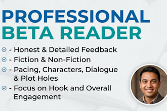 review your book and give honest and detailed feedback