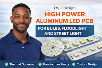 design high power aluminum led pcb for bulbs, floodlight and street light
