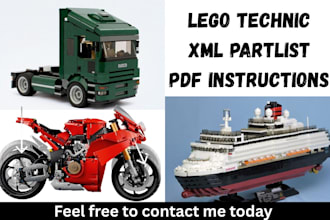 do custom lego technic car moc, ship with realistic mechanics and instructions