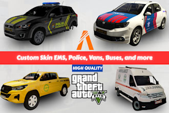 create vehicle skins like police, ems, and more