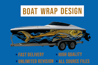design elegant boat or yacht wrap design