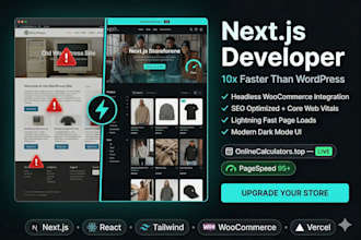 build a nextjs website with woocommerce or a headless cms backend