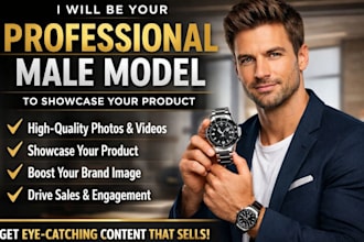 be a professional male model to showcase your product