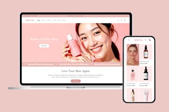 build skincare shopify store beauty website cosmetic skincare store makeup store