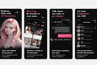 make ai nsfw chat website, ai girlfriend app, ai saas chatbot with ai features