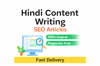 write SEO optimized hindi blog posts and articles that rank on google